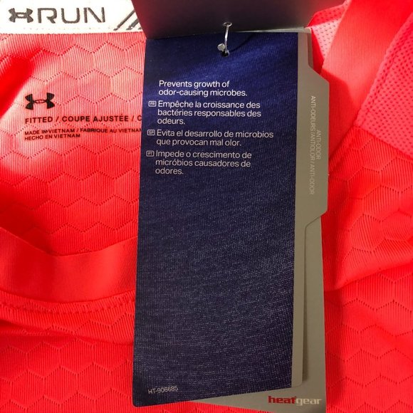 Under Armour Womens HexDelta Short Sleeve Top Open Back HeatGear Pink Size L - Picture 5 of 8